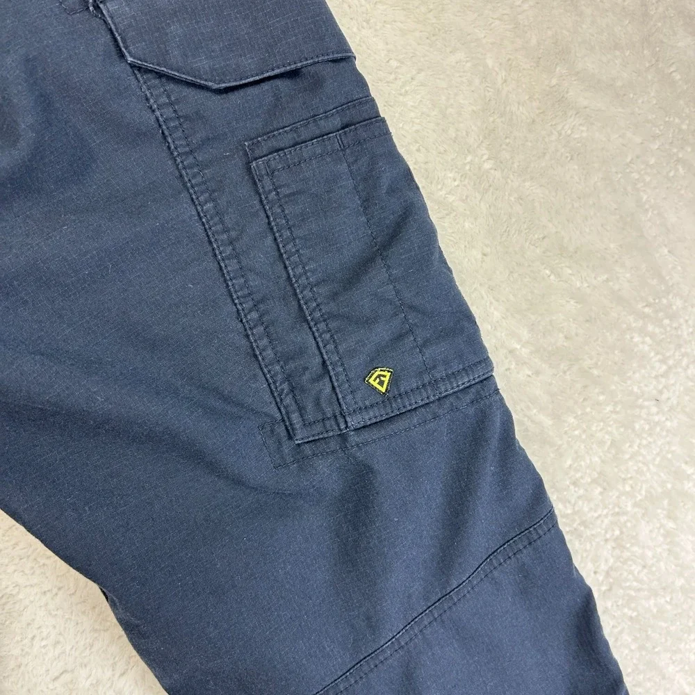 First Tactical Cargo Pants Mens 32x32 Navy Blue Logo Utility Pocket Comfort